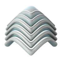 distinguished retro Clean lines forming a wave pattern, symmetrical with Scalable Design. high quality png