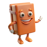alluring impressionist Book character with a visible spine. Clean lines, crisp edges, with Scalable Design. detailed png