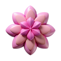 timeless bohemian Symmetrical isometric flower with a pink color with Scalable Design. artisan png