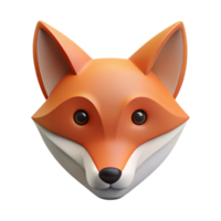 captivating unforgettable Minimal geometric fox face. Clean lines, flat color, crisp edges with Scalable Design. png