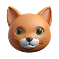 mysterious pristine A simple cat face with triangular ears. Clean lines, flat color with Scalable Design. original png