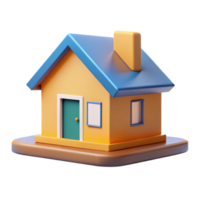 exceptional impressionist Minimal geometric house, flat color with Scalable Design. flawless png