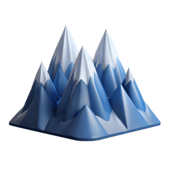 underbar konstnärlig stiliserade berg räckvidd med skarp toppar. enkelvikt stroke, knaprig kanter med skalbar design. skarp png