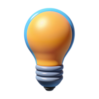 dramatic vibrant Scalable lightbulb icon. Clean lines, single-weight stroke, flat color with Scalable Design. flawless png