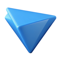 peaceful fascinating Minimalist geometric triangle with crisp edges and flat blue color with Scalable Design. flawless png