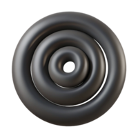 unforgettable retro Minimal spiral with clean lines. Flat black. Scalable design with Scalable Design. detailed png