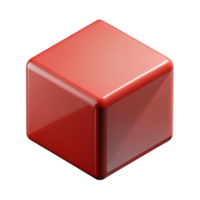 nostalgic glorious Geometric cube with crisp edges and solid red. Minimal with Scalable Design. luxury png