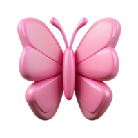 whimsical spectacular Symmetrical butterfly with crisp edges. Flat pink. Minimal design with Scalable Design. authentic png