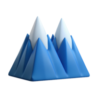 standout rustic Minimalist mountain range with clean lines and flat blue with Scalable Design. premium png