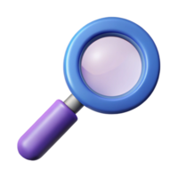 glorious futuristic Pictogram of a magnifying glass. Clean lines, scalable, minimal design with Scalable Design. 8K png