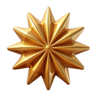 stunning notable Symmetrical starburst with crisp edges. Flat gold. with Scalable Design. png