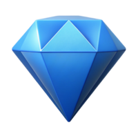 exceptional elegant Flat color diamond icon, crisp edges, scalable, blue with Scalable Design. fine detail png
