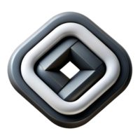 joyful hypnotic Minimal three-line abstract design, crisp edges, black and white with Scalable Design. refined png