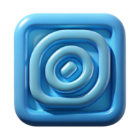 dreamy immaculate Geometric square spiral. Clean lines, single-weight stroke, flat color with Scalable Design. professional png