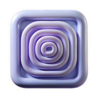 captivating dramatic artistic Geometric square spiral. Clean lines, single-weight stroke, flat color with Scalable Design. detailed png