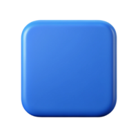 elegant harmonious coastal Flat color square with rounded corners, crisp edges, minimal, blue with Scalable Design. premium png