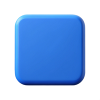 harmonious serene Flat color square with rounded corners, crisp edges, minimal, blue with Scalable Design. perfect clarity png