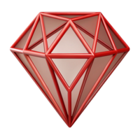 energetic glorious Geometric outline of a diamond. Symmetrical, single-weight stroke, with Scalable Design. original png