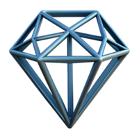 unparalleled artistic Geometric outline of a diamond. Symmetrical, single-weight stroke, with Scalable Design. authentic png