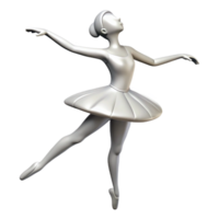 impressive art deco Silhouette of a ballerina in pose. Single-weight stroke, crisp edges with Scalable Design. high resolution png