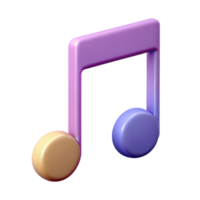 beautiful coveted Flat color outline of a music note. Clean lines, crisp edges, minimal with Scalable Design. png