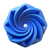 impressive iconic Geometric spiral, flat color, symmetrical, blue with Scalable Design. png