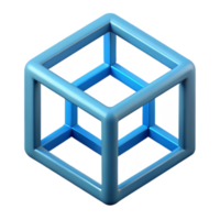 romantic fascinating Geometric outline of a cube. Clean lines, flat color, with Scalable Design. exclusive png