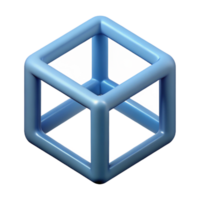 timeless surreal Geometric outline of a cube. Clean lines, flat color, with Scalable Design. handcrafted png