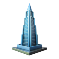 breathtaking distinctive Geometric silhouette of a skyscraper. Flat color, clean lines with Scalable Design. png