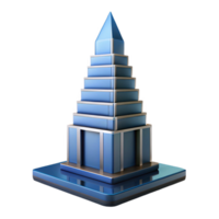 distinctive mid-century Geometric silhouette of a skyscraper. Flat color, clean lines with Scalable Design. gallery standard png