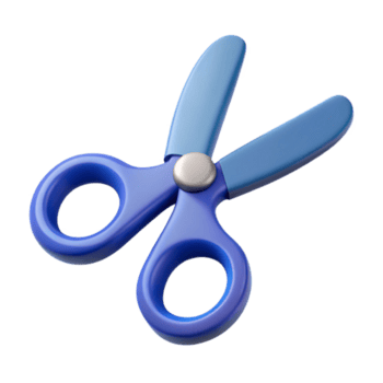 immaculate futuristic Crisp edges outline of a scissors. Single-weight stroke, flat color, with Scalable Design. precision png