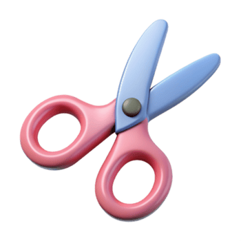 pristine nostalgic futuristic Crisp edges outline of a scissors. Single-weight stroke, flat color, with Scalable Design. gallery standard png