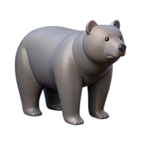sought-after coastal Minimal silhouette of a standing bear. Single-weight stroke, sharp edges with Scalable Design. ultra HD png