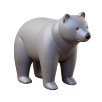 passionate dramatic Minimal silhouette of a standing bear. Single-weight stroke, sharp edges with Scalable Design. studio quality png