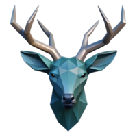 striking unforgettable Geometric silhouette of a deer head. Flat color, clean lines with Scalable Design. png