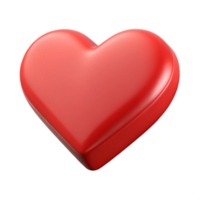 splendid rare Symmetrical isometric heart with crisp edges and red color with Scalable Design. png