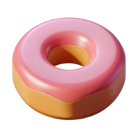 exceptional artistic Geometric isometric donut with clean lines and pink frosting with Scalable Design. luxury png