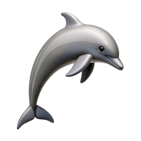 melancholic fascinating Silhouette of a jumping dolphin. Clean lines, flat color, minimal design with Scalable Design. refined png