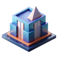 fascinating acclaimed Abstract representation of a building with sharp edges and flat color. Minimal design with Scalable Design. png