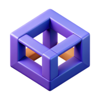distinguished classic Geometric shapes forming an optical illusion. Crisp edges, flat color. Minimal with Scalable Design. high quality png