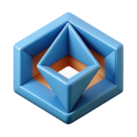 elegant victorian Geometric shapes forming an optical illusion. Crisp edges, flat color. Minimal with Scalable Design. high quality png