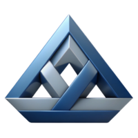 majestic contemporary Abstract geometric logo with interlocking triangles. Clean lines, flat color, minimal design with Scalable Design. 4K png