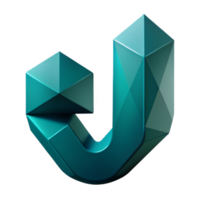 quintessential contemporary Isometric cube with contrasting flat color faces. Clean lines, crisp edges with Scalable Design. high resolution png