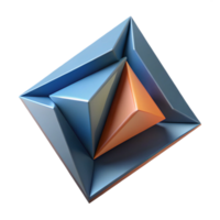 splendid gothic Overlapping triangles creating a D effect. Sharp edges, flat color. Minimal design with Scalable Design. authentic png