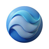majestic tranquil futuristic Circular logo with a minimalist wave pattern. Crisp edges, flat color, symmetrical design with Scalable Design. exclusive png