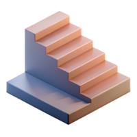 sought-after elegant Scalable isometric staircase with sharp edges. Geometric, minimal design with Scalable Design. original png