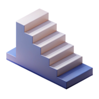 signature organic Scalable isometric staircase with sharp edges. Geometric, minimal design with Scalable Design. perfect clarity png