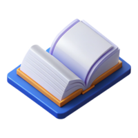 vibrant tranquil minimalist Isometric open book with flat color pages. Crisp edges, clean lines with Scalable Design. original png
