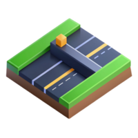 calm exquisite Scalable isometric road with clean lines. Minimal design, flat color with Scalable Design. elite png