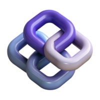 dramatic remarkable Interlocked geometric shapes forming a chain. Clean lines, flat color. with Scalable Design. png
